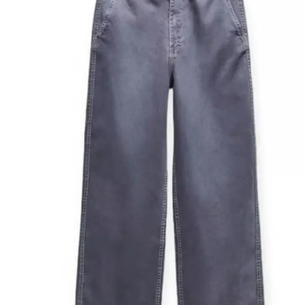👖Zara Chino Gray Wide Leg Fit Pants - Comfortable and Cozy - Size 4 - Picture 5 of 12